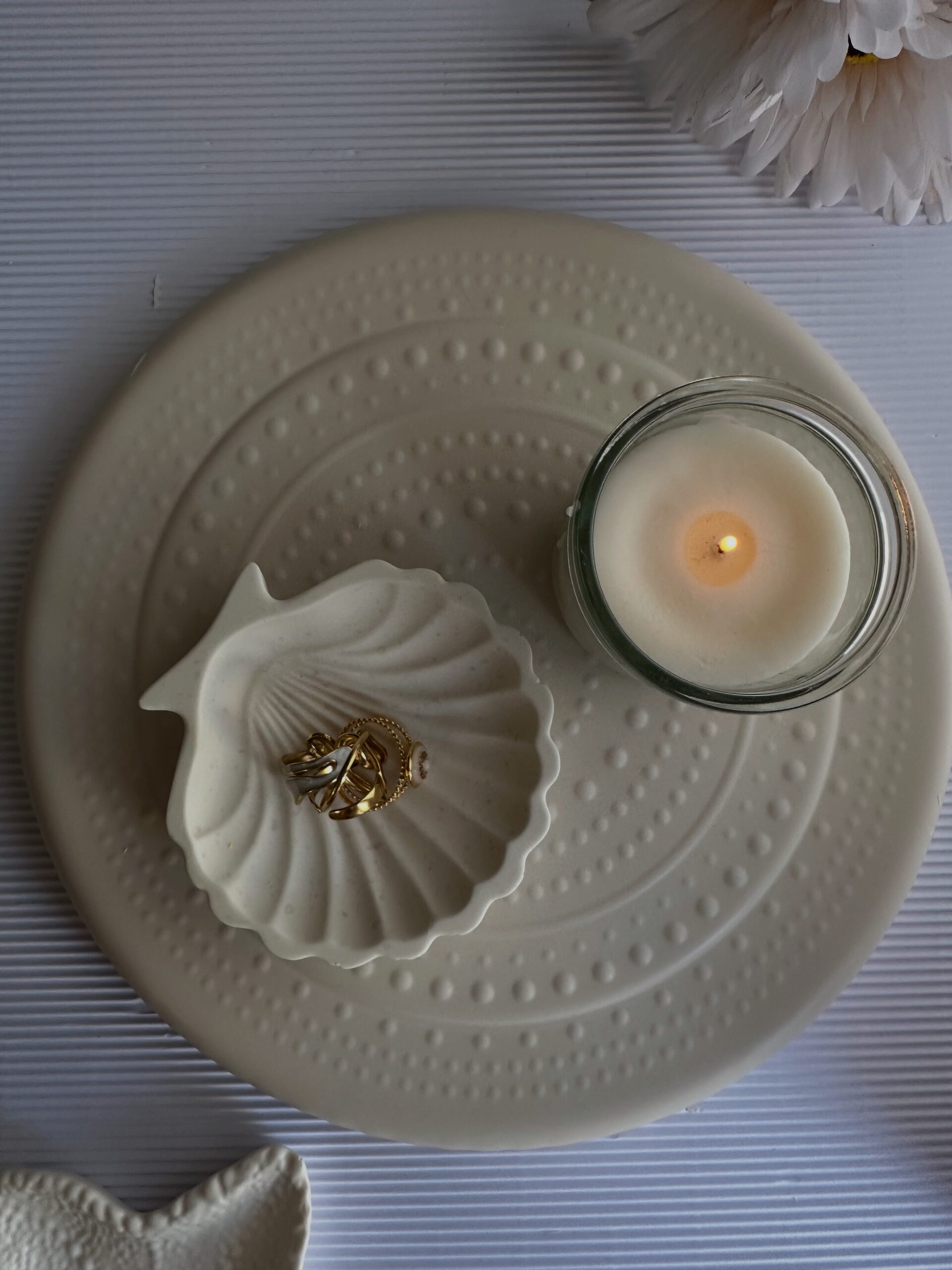 Centro de mesa redondo